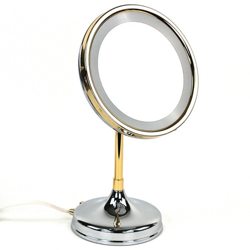 Makeup Mirror, Windisch 99151, Pedestal Round 3x or 5x Magnifying Mirror 99151